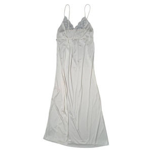 Vintage Gilead Lingerie Slip Dress White Slip Lingerie Sleepwear Lace Trim Tie M